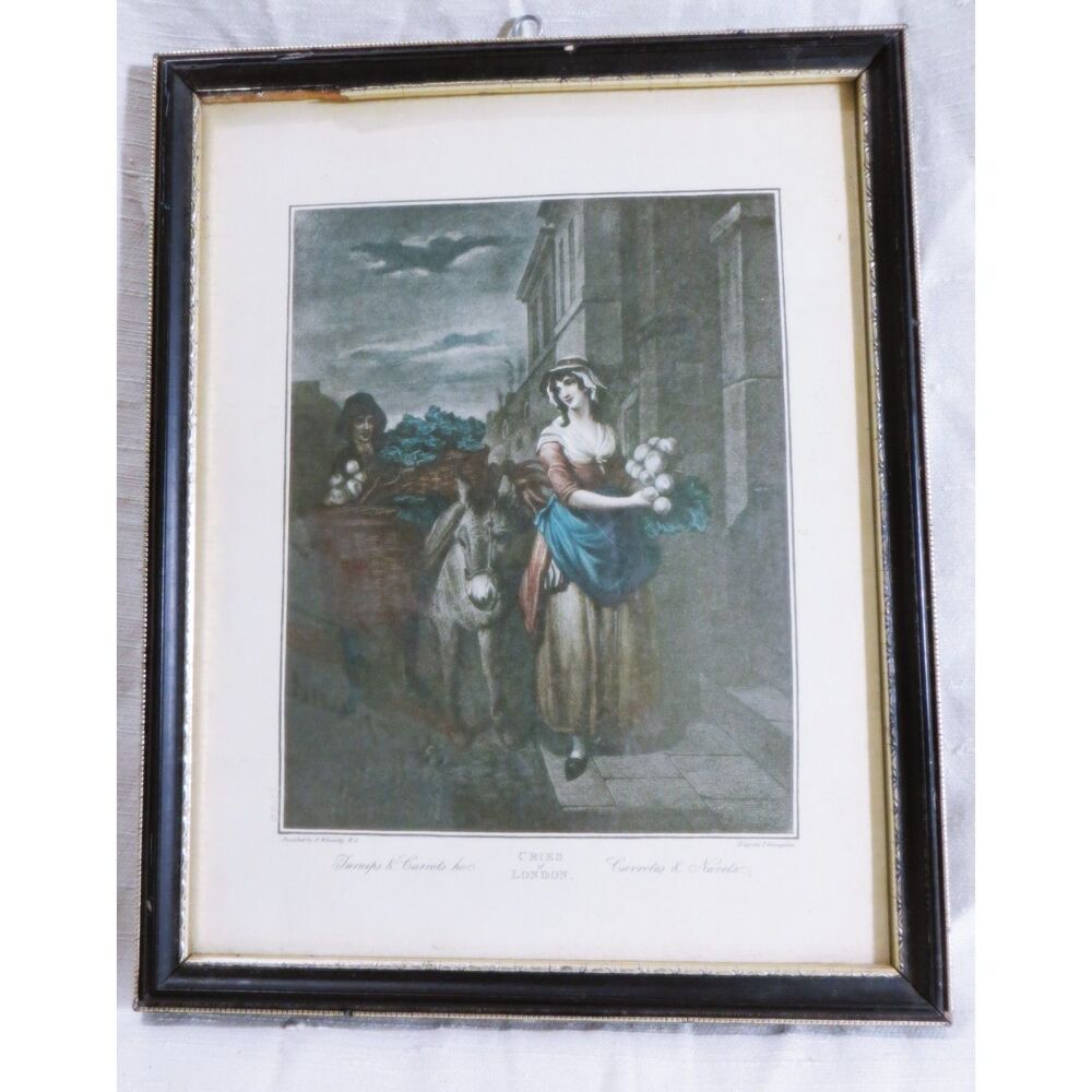 Antique Print Cries of London "Turnips & Carrots" Francis Wheatley -Gaugain-1820